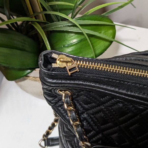 Tory Burch Fleming Marion Quilted Chain Large Women's Tote Black - Picture 11 of 16